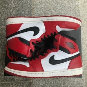 RARE Authentic Air Jordan 1 Retro High OG Chicago Bulls 2013 Sz 14 332550 163